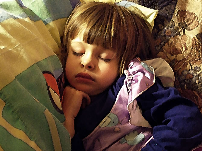 Krisa asleep on pillow