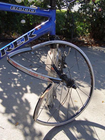 My Bike After Collision with Pickup Truck