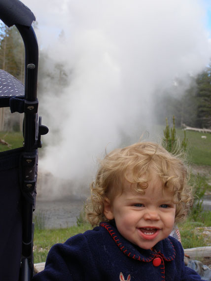 Jenny at Riverside Geyser