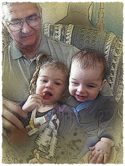 Dad and kids